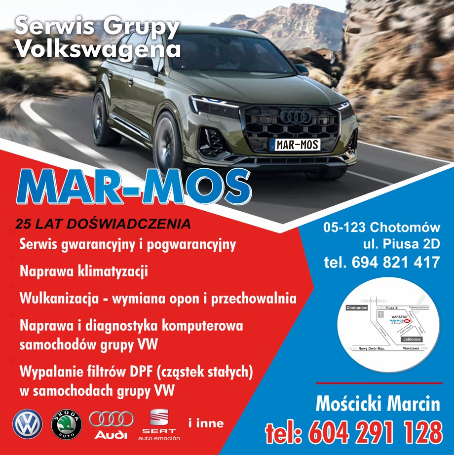 MAR-MOS Serwis Grupy Volkswagena - serwis Volkswagena LEGIONOWO serwis Volkswagena LEGIONOWO